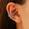 Pendientes de lujo con múltiples bucles, ligeros, franceses, transfronterizos, europeos y americanos, con clip de perla de diamante, estilo bohemio para mujer.
