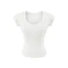 Nuevo Top Sencillo Versátil de Corte Ajustado Verano 2026, Estilo Blogger Ins Cuello Corazón de Tencel Camiseta para Mujer Estilo Americano