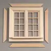 [DIY] 1:12 Casa de Boneca Casa de Boneca Mini Modelo de Porta Lisa Janela Quadrada de 16 Grades Lisa Pode Ser Aberta
