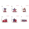 Día de la Independencia Águila Orgullosa Estatua de la Libertad Adorno Decorativo Artesanía de Madera 2D Decoración Festiva Exclusiva