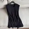 2026 Novo Suéter de Tricô Casual Sem Mangas de Seda de Amora Luxo Leve para Mulheres Atacado H09Et50605