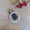 Colgante de borla con patrón étnico de la aldea Miao Qianhu de Guizhou, adorno de plata imitación Miao, imán 3D para refrigerador, recuerdo de Miaojiang