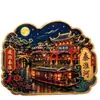 Templo de Confúcio de Nanjing Rio Qinhuai Magnéticos de Acrílico Temáticos Culturais e Criativos para Geladeira Ímãs de Atrações Turísticas Lembrancinhas e Presentes