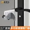 Dispositivo Antiapertura de Puerta de Hotel, Herramienta de Seguridad para Vivir Solo, Bloqueador de Puerta Antilobo, Tope de Puerta Antirrobo Conveniente de Acero Inoxidable, Pestillo Antirrobo