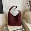 Bolso de Hombro Retro Estilo Coreano Escarchado de Gran Capacidad para Mujer 2025 Otoño Moda Simple de Gama Alta Bolso de Axila para Suegra