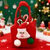 Bolsas de Feltro Personalizadas de Natal do Fabricante, Sacolas de Presente com Papai Noel e Rena, Sacolas de Doces, Sacolas de Presente para Festas Venda por Atacado