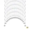 Cortina de Cuentas de Calabaza de Cristal Integrada Cortina para Puerta de Dormitorio Cortina Divisoria Sala de Estar Pasillo Baño Entrada Agujero de Entrada Cortinas Colgantes sin Agujeros