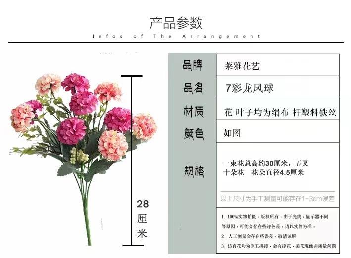 10头水彩龙凤绣球 详情2