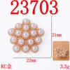 Material de Joyería DIY Micro-Incrustado Perla Estrella Flor Placa Calada Hecho a Mano Accesorios para el Cabello Tocado Flor de Perla Corazón Aleación Accesorios