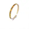 Pulseira de Prata Pura 9999 Esmaltada Dourada Flor de Abóbora de Quatro Folhas para Mulheres, Estilo Chinês, Novo Estilo Chinês, Design de Nicho de Luxo Acessível Pulseira de Prata