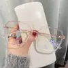 Lentes Negros de Montura Grande, Lentes Planos Anti Luz Azul, Gafas Simples Antirradiación, Se Pueden Equipar con Graduación para Miopía 30016