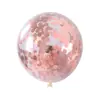 Balão de Lantejoula de 12 polegadas balão transparente com confete decoração de festa de aniversário balão redondo de látex empurre pequeno presente