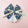 Coleira de renda floral estilo francês para pet, coleira com gravata borboleta para gato e coelho, babador decorativo para foto de cachorro pequeno