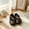 Zapatos retro de cuero para niñas estilo coreano 2026 primavera y otoño nuevo diseño de moda zapatos oxford versátiles de suela blanda para niños