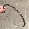 Diadema de Hoja con Pedrería para Mujer, Nueva Exquisita Diadema de Estilo Otoño e Invierno, Pasador Estilo Bosque, Recogedor de Cabello Fino de Nicho