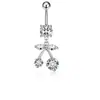Joyería Piercing de Acero Inoxidable Moda Flor Europea y Americana Personalizada Flor de Amor Incrustada Circonita Clavo de Ombligo Anillo de Ombligo