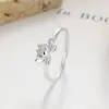 Plata Pura 999 Modelo Nuevo 2024 Sencillo Versátil Buena Suerte Flor de Loto Moda Retro Anillo de Flor de Loto Diseño Abierto Ajustable