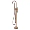 Fabricante Directo de Juego de Ducha de Cobre Puro Transfronterizo Suministro Directo Lavabo de Pedestal Ducha Grifo de Tina Vertical Frío y Caliente