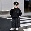 Conjunto de Pants con Estampado de Leopardo para Niños, Nuevo Estilo Primavera y Otoño, Conjunto de Dos Piezas Sudadera para Niño Pequeño, Ropa Casual para Niños Estilo Coreano, Conjunto de Otoño
