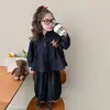 Conjunto de Roupa de Outono para Meninas 2026 Novo Fashionável e Estiloso Conjunto de Duas Peças Primavera e Outono Infantil para Bebês Conjunto Casual de Duas Peças