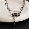 Collar de Estrella Negra de Diseño Nicho de Alta Gama para Hombre y Mujer Cadena de Clavícula Personalizada Hip-Hop Acero Titanio Accesorios que No se Desvanecen