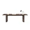 Escritorio Minimalista de Madera Maciza Estilo Italiano, Mesa de Trabajo Larga, Doble Persona, Lujo Ligero, Moderno, Pequeño Apartamento, Estudio, Hogar, Computadora, Oficina