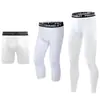 Pantalones de Compresión para Baloncesto Alta Elasticidad Entrenamiento Físico Unisex Longitud 3/4 Secado Rápido Ropa de Compresión Capa Base Deportiva Estilo Americano