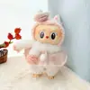 Apenas roupas] chaveiro de primeira e segunda geração pingente de roupa Labubu tecido roupas de bebê cachecol de inverno chapéu terno