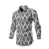 Transfronterizo 2025 Primavera Nuevo Moda Casual para Hombre Camisa de Color para Hombre Manga Larga Casual Tendencia Camisa con Estampado de Flores Chaqueta