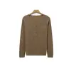 Camiseta básica de punto fino 100% lana pura con patrón de ondas, de un solo hombro, corte ajustado, manga larga, top interior adelgazante