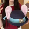 Sombrero de Pescador para Mujer Otoño e Invierno Nuevo Boina Dibujos Animados Judy Sombrero de Copa Cúpula Ciudad de Animales Locos Conejo Sombrero de Policía