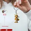 Llavero de Serie de Girasol y Abeja Lindo y Divertido de Amazon Transfronterizo Colgante de Mochila de Margarita Acrílica 2D