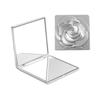 Espejo Pequeño con Tapa abatible, Espejo Portátil Plegable para Niñas, Espejo Cuadrado Mini de Aspecto Elegante, Espejo de Maquillaje Doble Cara con Aumento