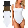 2023 Europeo y Americano Transfronterizo Comercio Exterior Amazon Aliexpress Sitio Independiente Para Mujer Cuello en U Sin Mangas Camiseta sin Mangas Ceñido Body