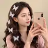 Pinza para el pelo de mariposa súper linda y versátil, pinza para flequillo lateral con vibra veraniega, accesorio para el pelo de pato trenzado con corazón dulce y femenino