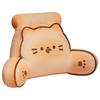 Cojín de cintura con diseño de animal de dibujos animados, para mesita de noche, suave, con diseño de galleta de mantequilla, para cama, con respaldo grande, extraíble y lavable.