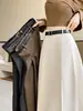 Falda midi plisada de cintura alta para mujer para otoño e invierno, estilo nuevo, adelgazante, elegante y sofisticada, adecuada para trajes