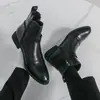 Botas Chelsea para Hombre Tallas Grandes Transfronterizas Estilo Británico Moderno Retro Aumentadoras de Altura Casual de Negocios Botas de Piel de Caña Alta Botas para Hombre