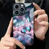 Aplicável ao Vidro Temperado para Apple 18PRO 17PROMAX Capa Protetora Colorida de Borboleta iPhone16 Flying 17E