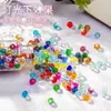 Cuentas sueltas de cristal de imitación facetado multicolor, materiales para manualidades para pulseras y collares de niños, cuentas de vidrio tipo diamante