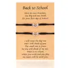Pulsera tejida de acero inoxidable con diseño de Sol, Luna y Estrella, transfronteriza europea y americana, para la temporada escolar, regreso a clases, pulsera con tarjeta