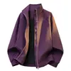 Chaqueta versátil de corte holgado, alta calidad, resistente al agua, cortavientos, cárdigan con cremallera, cuello alto simple, diseño primavera/otoño, para hombre