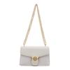 Bolsas Femininas Modernas Transfronteiriças 2025 Primavera Nova Moda Europeia e Americana Estampada Corrente Ombro Transversal Pequena Quadrada