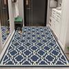 Tapete simples para porta de entrada, resistente à sujeira, leve, luxuoso, para sala de estar, fácil de cuidar, antiderrapante, fino e com som