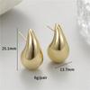 Explosões da Amazon brincos de gota d'água pino 925 brincos metal liso popular 14K ouro brincos atacado Jiexing