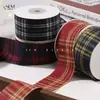 Cinta de Tartán Estilo Británico Bloques de Color Lazo de Cinta Cinta Materiales Hechos a Mano DIY Empaque de Regalo Cinta de Tartán de Felpa