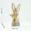 Nuevas artesanías de madera transfronterizas de Pascua: adornos de conejo, adornos de madera nórdicos para el hogar.