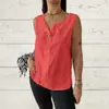 Amazon 2025 Verano Nuevo Chaleco Holgado Transfronterizo Europeo y Americano para Mujer Camisa con Cuello en V Top Abotonado de Algodón y Lino para Mujer