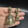 Pilão Vajra de Latão Peças Pequenas Diversas Antigas Pingente de Chaveiro Vintage Ferramenta de Ritual Tântrico do Xizang Pingente de Chaveiro Estilo Xizang