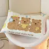 Funda de almohada cepillada de dibujos animados de capibara, individual, para estudiantes, neutral, de dormitorio, 48x74 cm, estampado infantil